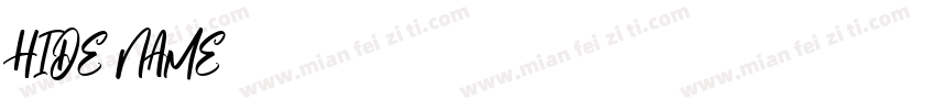 HIDE NAME字体转换